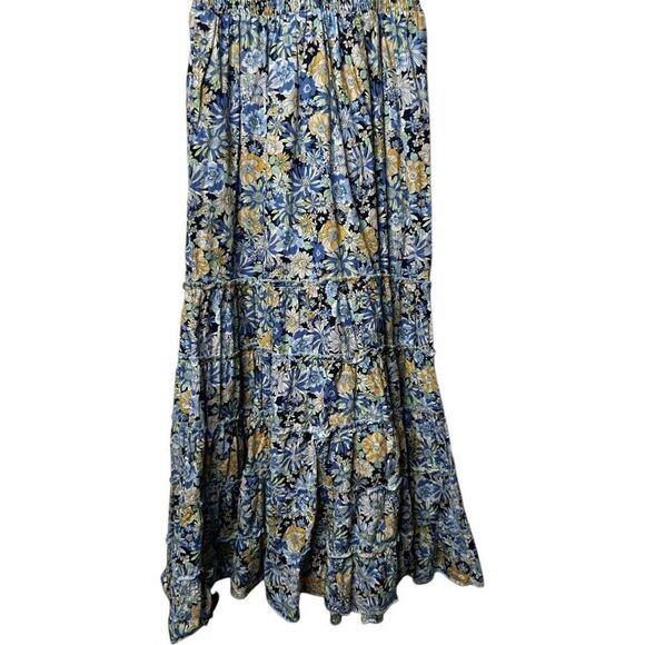 Heartloom Revolve Mina Dress Indigo Size XS Blue Off Shoulder Smocked Tiered - Picture 10 of 13